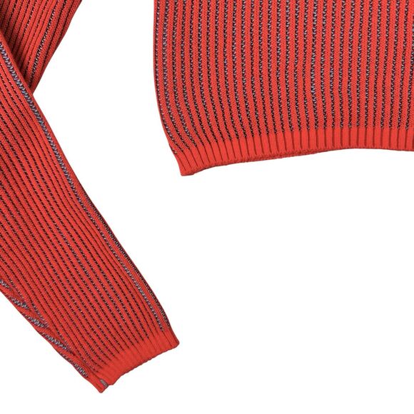 BDG Urban Outfitters Sky High Ribbed Crop Top Large Ski Retro Rainbow Mock Neck - Picture 6 of 13